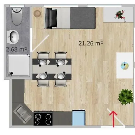 Apartment Einzimmer Fuer Handwerker Und Monteure *
