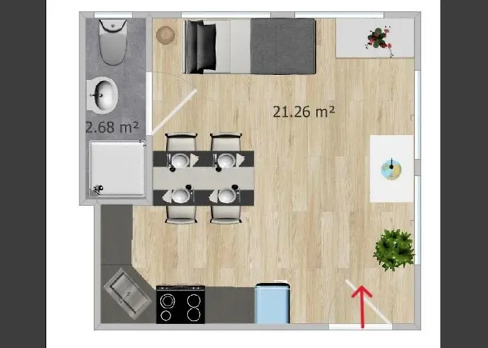 Apartman Einzimmer Fuer Handwerker Und Monteure *
